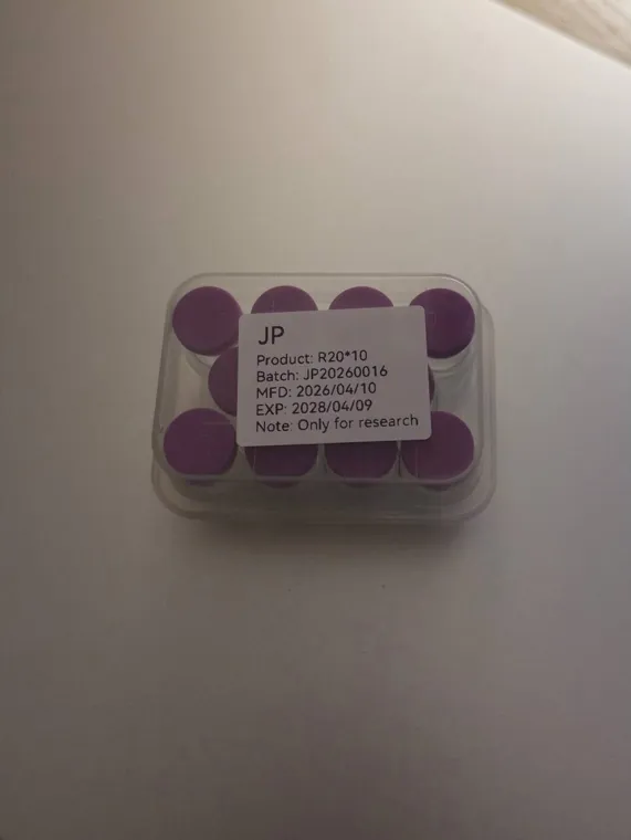 A box of vials with a printed product and batch label, posted with a buyer review of JEEP